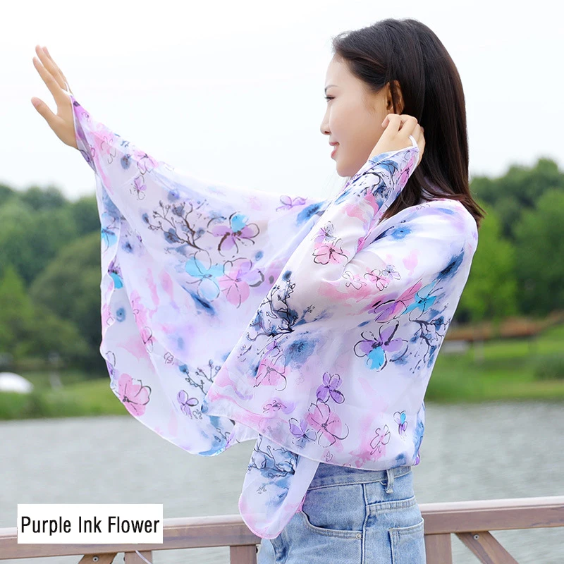 Новое Солнце УФ защита женские ветровка Цветочный принт Велоспорт Пеший Туризм