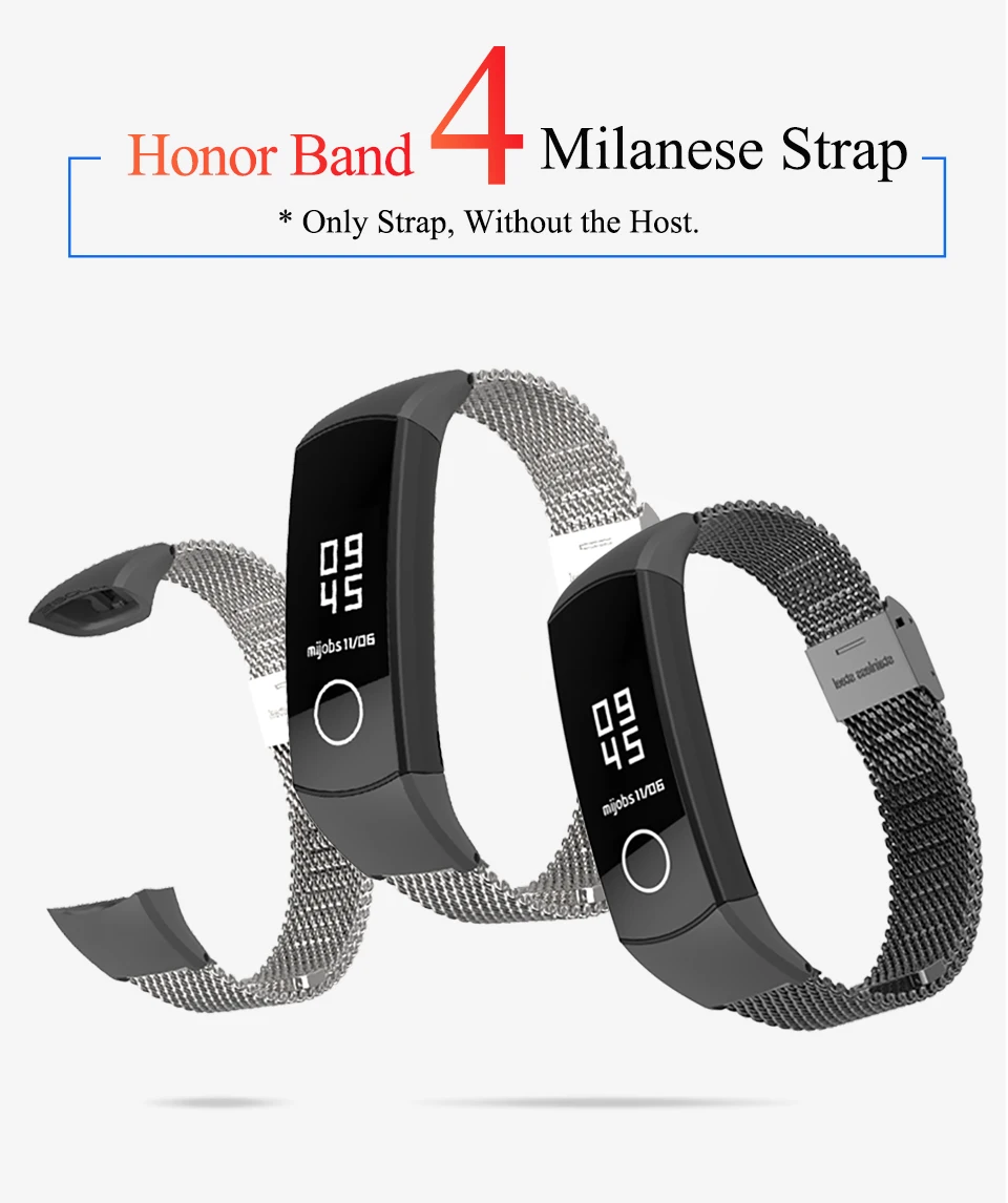 Металлический ремешок Torntisc для huawei Honor Band 4 5, съемный браслет из нержавеющей стали, умные аксессуары для huawei Honor Band 4 5