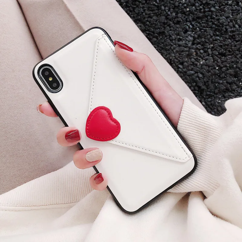 White Love Heart Ftaidkj класса люкс из искусственной кожи милые кошачьи когти бумажник чехол для телефона для iPhone 6, 6 S, 7, 8plus X XR XS Max и слотом для карт чехол-книжка с ремешком - Цвет: White Love Heart