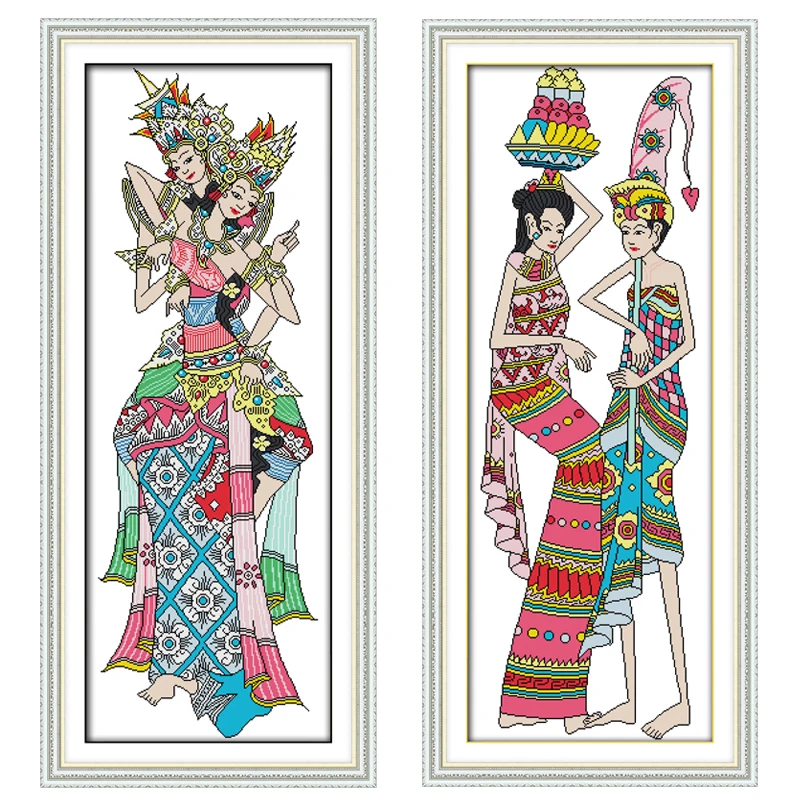 Индонезийские танцевальные узоры счетный крест сделай сам 11CT 14CT набор крестиков