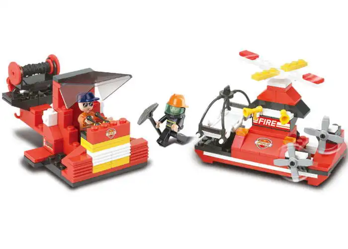 BOHS Быстрый пожарно спасательный вертолет кирпичи развивающие игрушки 155 шт|helicopter