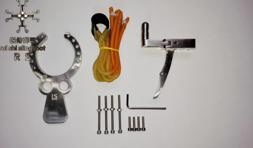 

Manual 304 stainless steel Polishing treatment DIY KITS slingshot Mechanical Slip Slingshot Hunting Catapult DIY