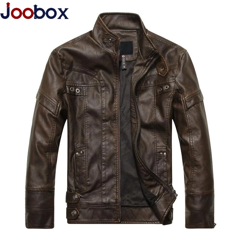Бренд 2018 приходят мотоцикл кожаная куртка Для мужчин весна и осень s кожаные