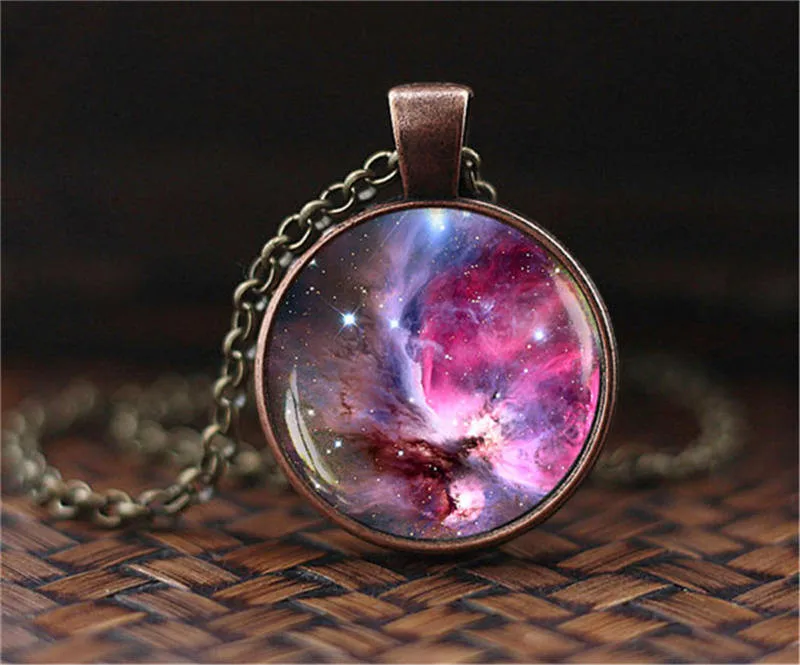 Nebula Galaxy астрономическая подвеска Солнечный Системы ювелирные изделия с принтами Вселенной, космоса ожерелье Млечного Пути ювелирные изделия