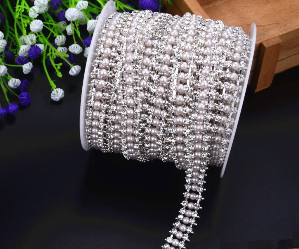 

1m peal reinwhite black beaded clothing accessories collar flower DIY handmade beading lace trim for clothes