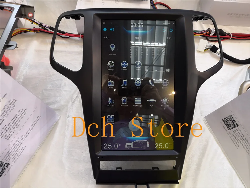 13,3 дюймов вертикальный Tesla стиль Android 8,1 автомобильный dvd-плеер gps для jeep Grand Cherokee 2009 2010 2011 2012 навигация Радио PX6
