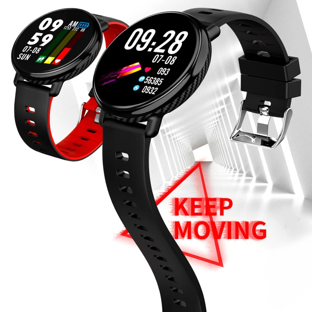 LEMDIOE ips полный сенсорный экран 3D UI спортивные Смарт часы для мужчин и женщин IP68