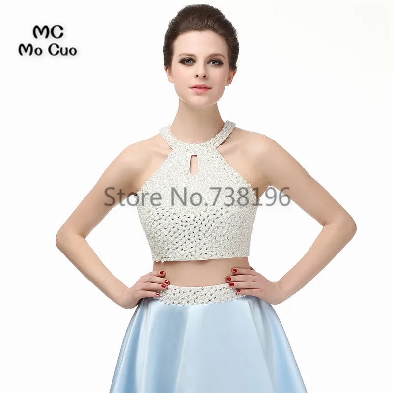 Платье из двух частей 2017 новое платье на бретельках для выпускного вечера