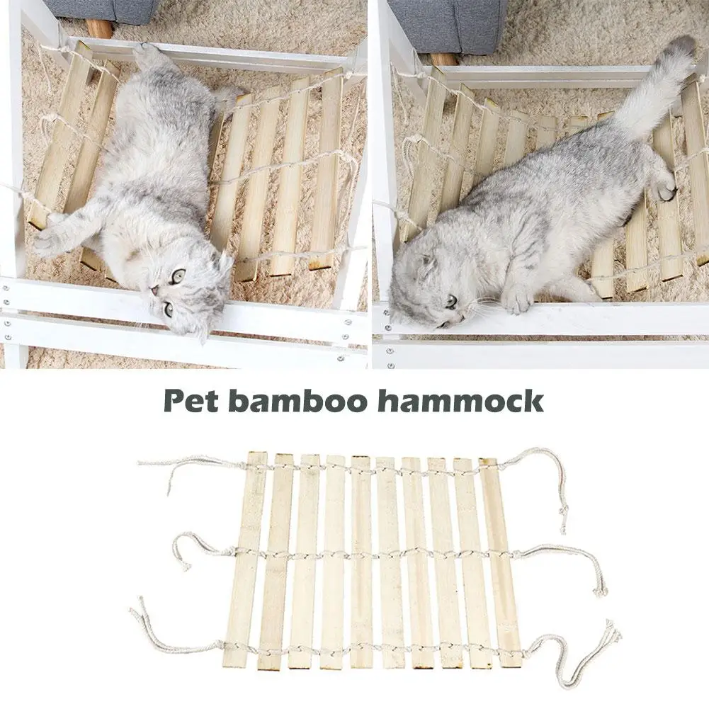Бамбуковая подвесная койка для животных летняя охлаждающая кровать кошки сделай