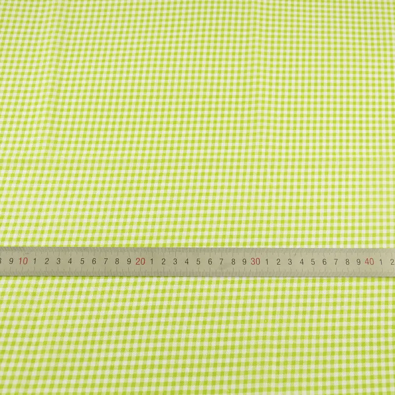 2016 новое поступление Лоскутные ткани в зеленую и белую клетку для кукол сделай