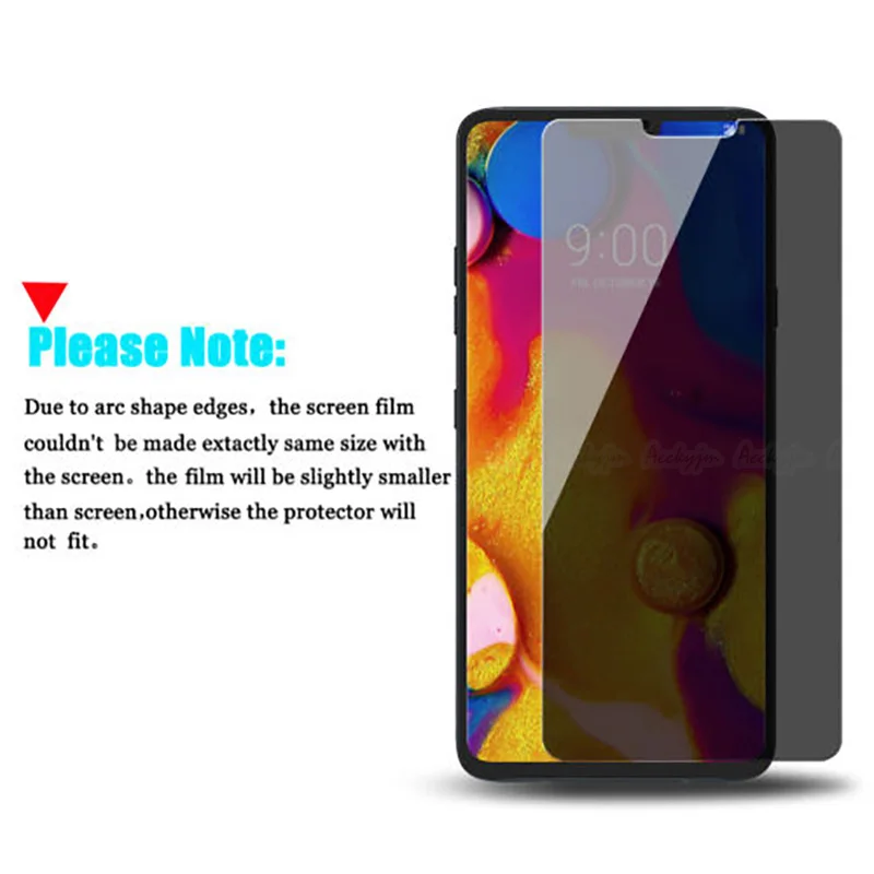 OriWood Защитная антишпионская пленка из закаленного Стекло для LG V40 K7 против подглядывания Экран из закаленного стекла для LG K7 V40 Анти-Шпион Защитный Стекло