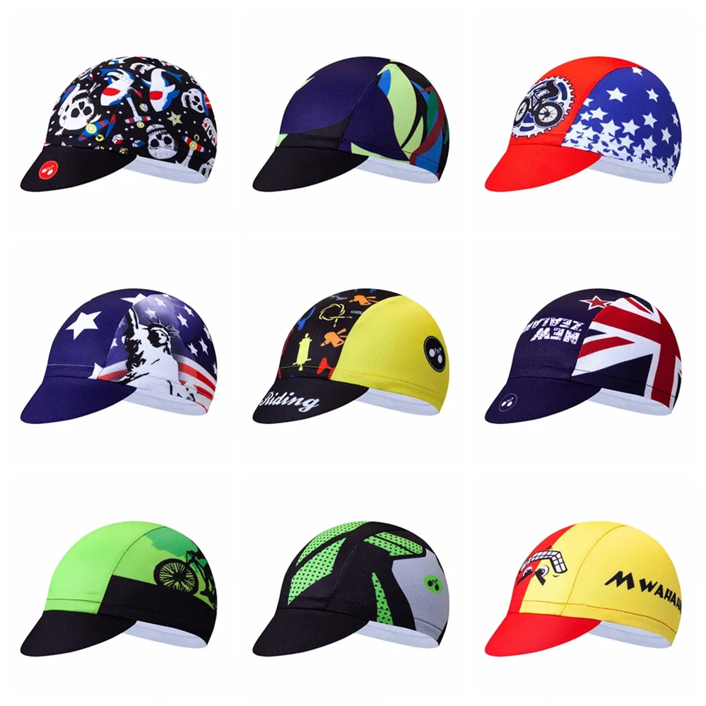 

Uk USA Bike Hat Cycling Cap Women Men Bicycle bandana hats Ciclismo Sun UV Hat MTB Team Pro Headband Headwear cap 2021 Blue red
