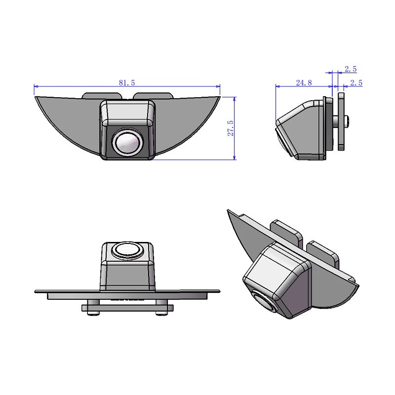 

For Nissan universal logo car parking camera CCD HD Front View Camera night vision waterproof 170 degrees