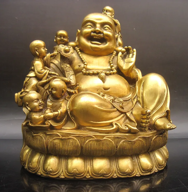 

wholesale bronze factory Copper crafts Good copper Large laughing buddha