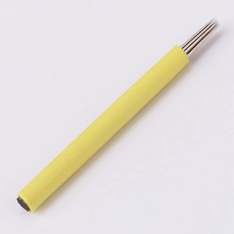 Metal Tattoo Needle R17 Eyebrow Microblading Needles Manual Fog Blade Round 10/50/100pcs Makeup Tools | Красота и здоровье