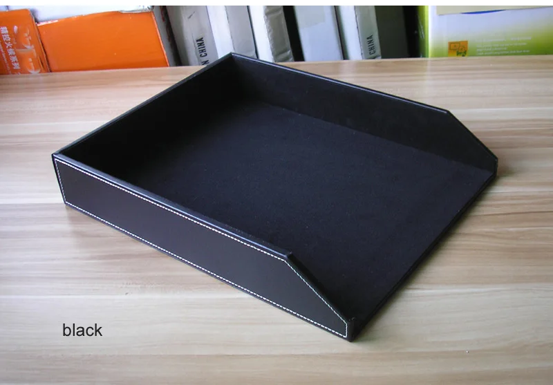 Папка органайзер для хранения документов из кожи и дерева|document tray|desk filepaper tray