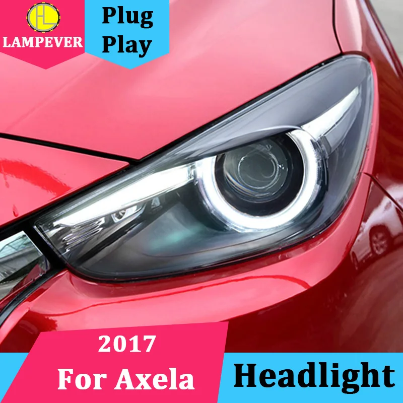 Автомобильный светодиодный налобный фонарь для Mazda 3 фары Новинка 2017 года Mazda3 Axela