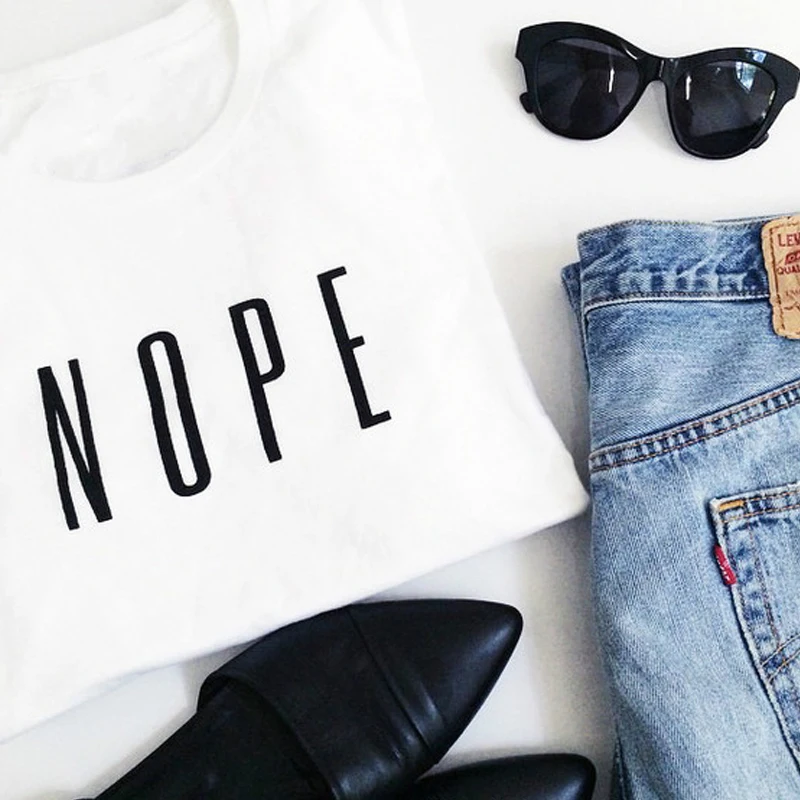 2018 Лето Простой стиль Для женщин футболка Неа принты Забавные футболки с