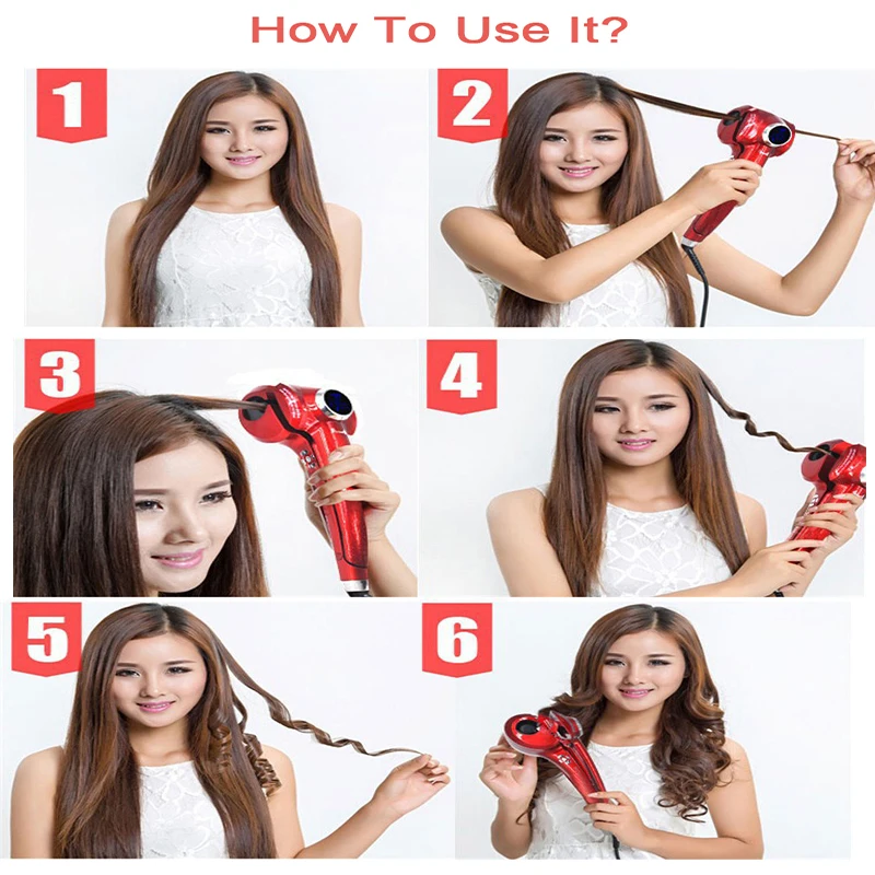 Бесплатная доставка новинка щипцы для завивки волос с ЖК-экраном стайлер