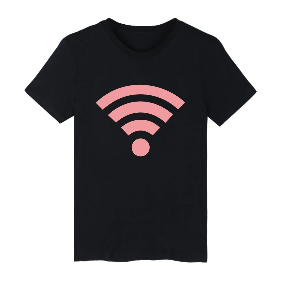 Классическая футболка с бесплатным Wi Fi мужские брендовые футболки коротким