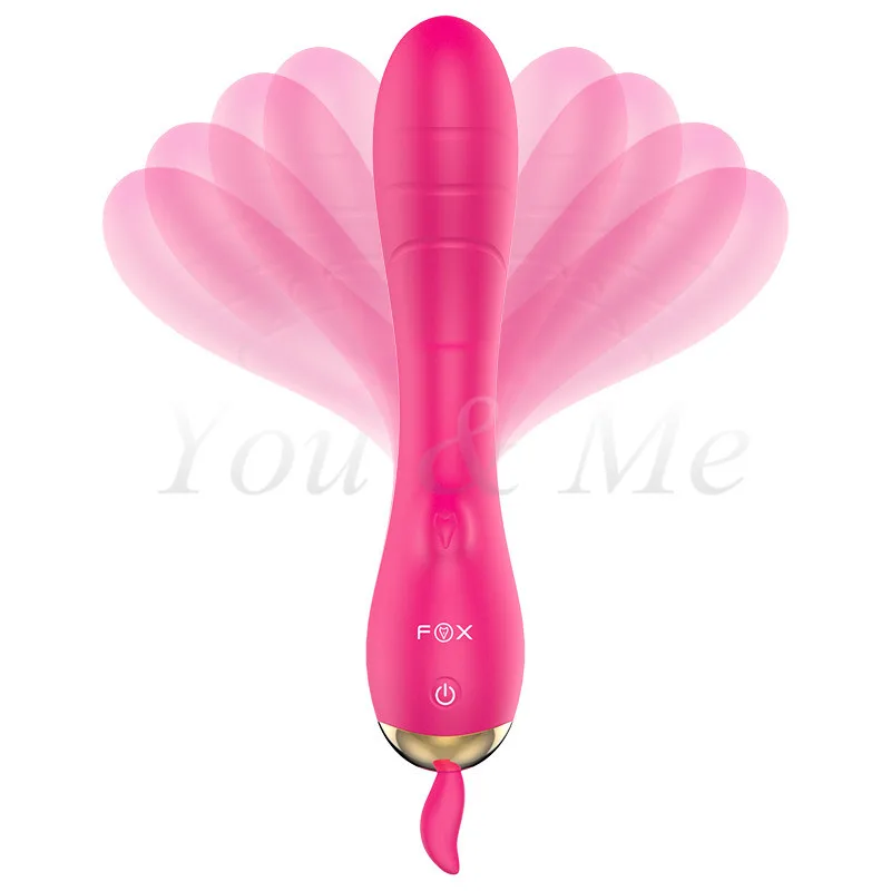 Лиса USB Перезаряжаемые G-Spot Vibes вибрирующий Волшебный жезл массажер вибратор