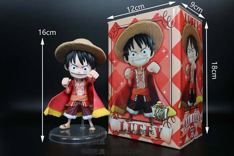 One Piece Anime Tony Chopper Luffy Roronoa Zoro Nami Usopp Sanji Nico Robin Фрэнки Брук в коробке ПВХ экшн-фигурка