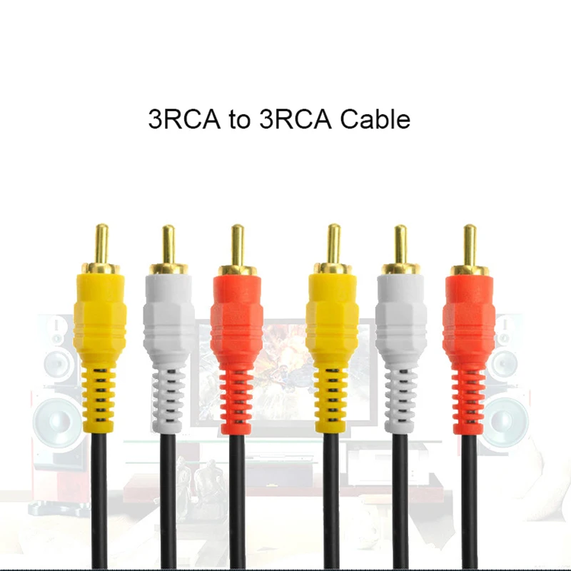 Высокое качество 1 5 м 3 RCA к аудио видео кабель папа мужчине 3RCA Аудио Видео AV провод