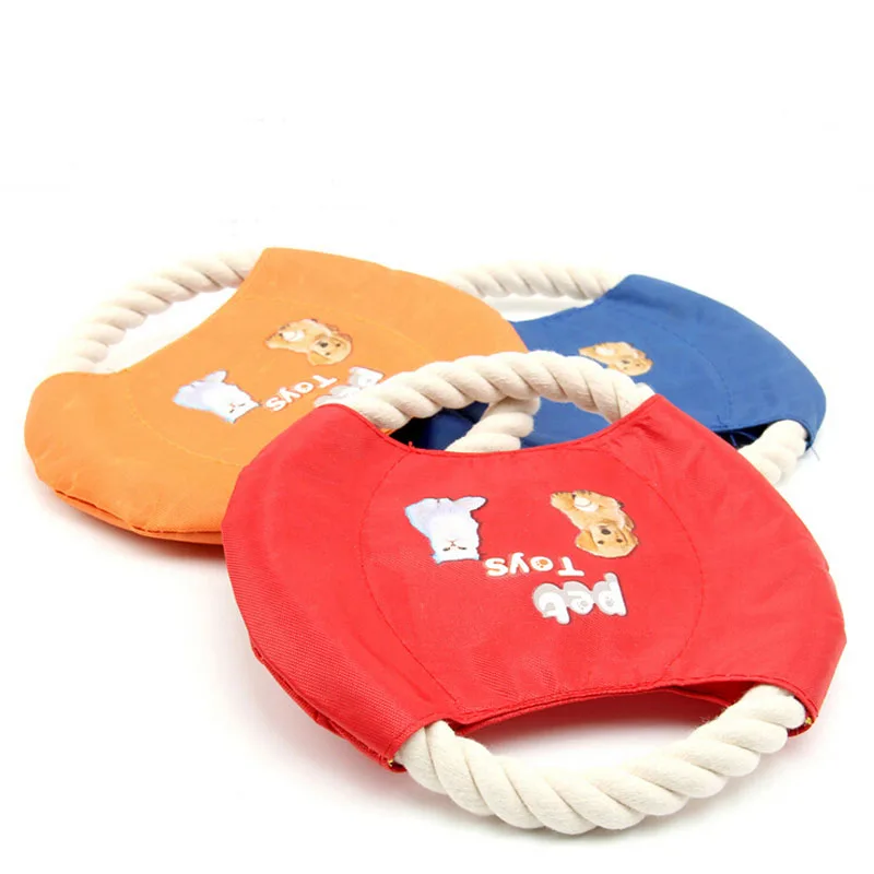 (10 шт./лот) Устойчивость к укусам хлопчатобумажная веревка летающие диски для