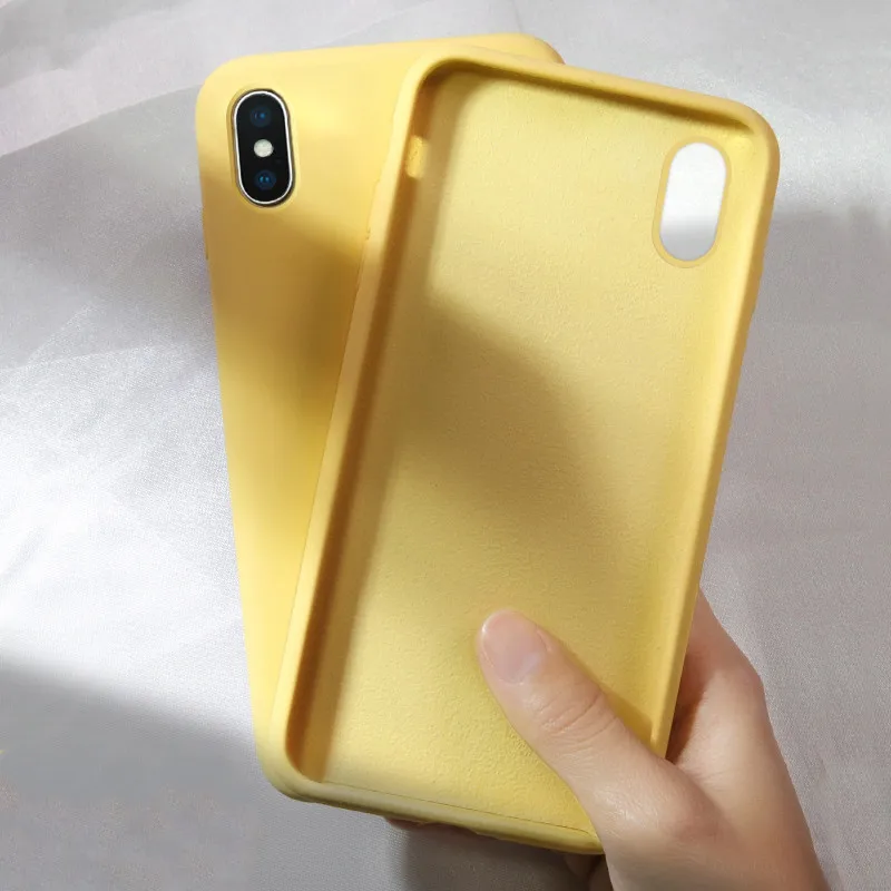 Мягкий жидкий силиконовый резиновый чехол для iPhone 8 7 6 6S Plus чехол s для iPhone X XS Max XR задняя крышка телефона без логотипа