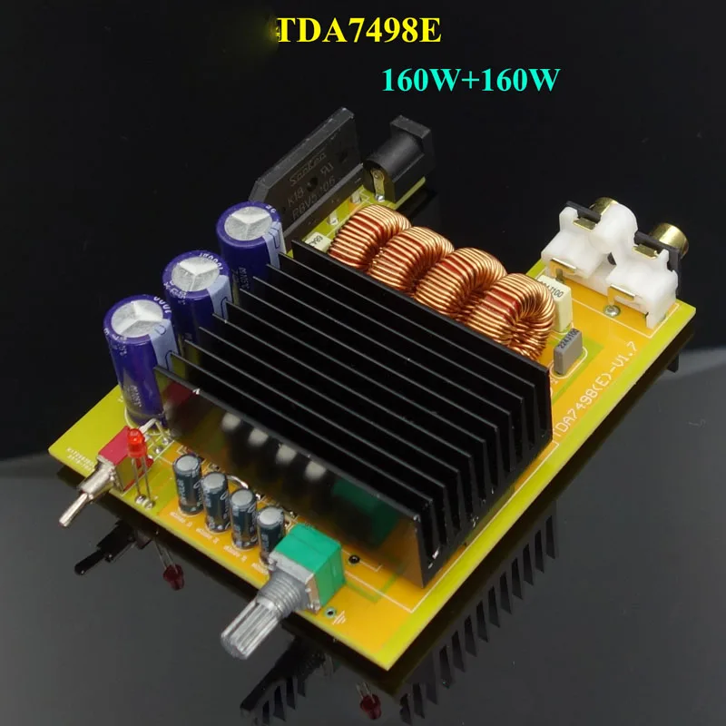 KYYSLB HIFI домашний усилитель титана версия TDA7498E цифровой усилитель мощности 160WX2 5,0 Bluetooth усилитель QCC3008 чип