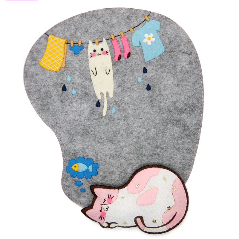 Ручной работы ручная работа Мышь коврик швейная ткань арт шитье защита запястья