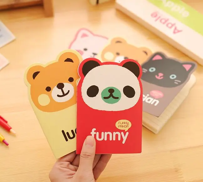 Мини Kawaii Animal panda блокнот с кошкой мультяшный маленькая карманная фотобумага для