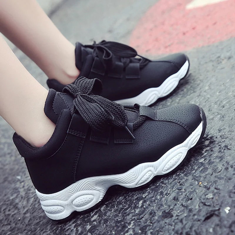 Женская Вулканизированная обувь осенние женские кроссовки на платформе