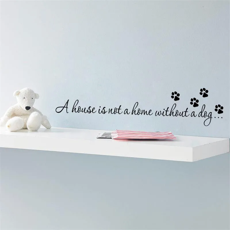 A house is not home, без собачьей лапы, наклейки на стену для спальни, гостиной, цитаты, наклейки, обои, сделай сам, домашний художественный Декор
