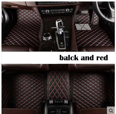 black and red RKAC для правого привода пользовательские автомобильные коврики для Honda civic crider vezel fit Accord CRV XRV Odyssey Jazz City crosstour - Название цвета: black and red