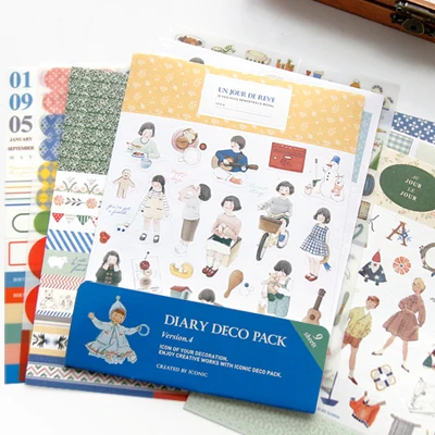 12 упак./лот версия 4. Ежедневник деко наклейки для ноутбуков фото рамки альбом