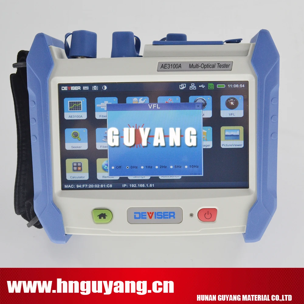 Deviser AE3100A SM OTDR 1310/1550nm, поддержка VFL, измеритель мощности, источник света, волоконный пропуск