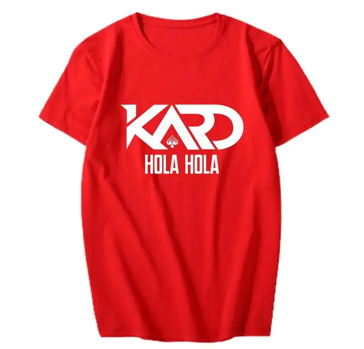 Kpop/Летняя стильная футболка с принтом kard k. a. r. d hola одноименная круглым вырезом
