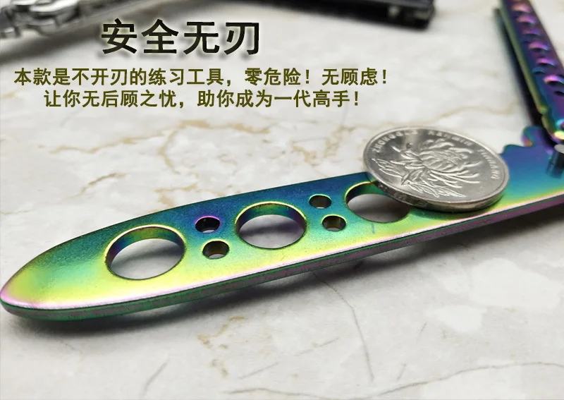 1 шт. нож-бабочка из нержавеющей стали, тренировочный нож CS Go Karambit, складной тренировочный нож, не острый, флип, Balisong