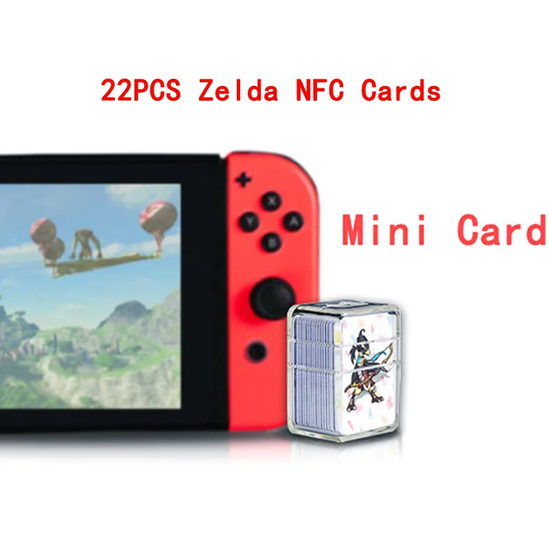 Mini Card 22pcs Mario Kart 8 Deluxe Breathe для Wild zelda игровая карта Zelda nfc Amiibo Super Smash Bros Link Switch NFC Card - Цвет: Mini Card 22pcs