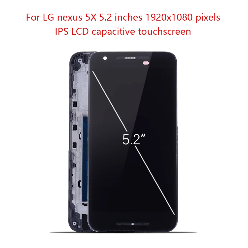 5 2 &quotдля LG Google Nexus 5X ЖК-дисплей дигитайзер сенсорный экран с рамкой для H791 H790 H798 h791