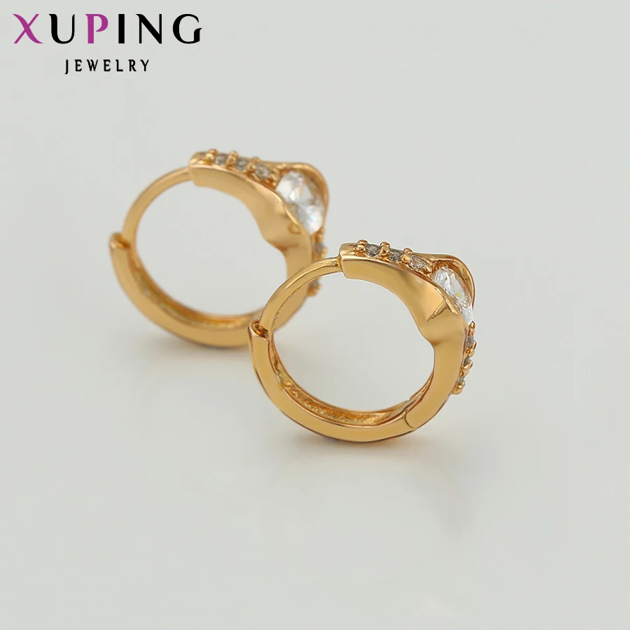 Xuping, модные серьги, золотое покрытие, элегантные серьги-кольца для женщин, ювелирное изделие, модный подарок 29206