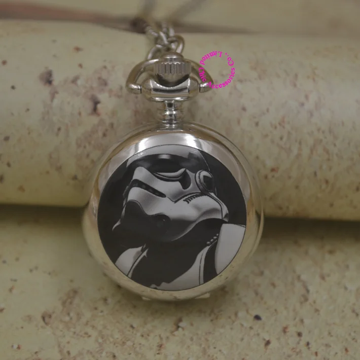 Новые модные черные карманные часы джедая Звездные войны ожерелье картина из