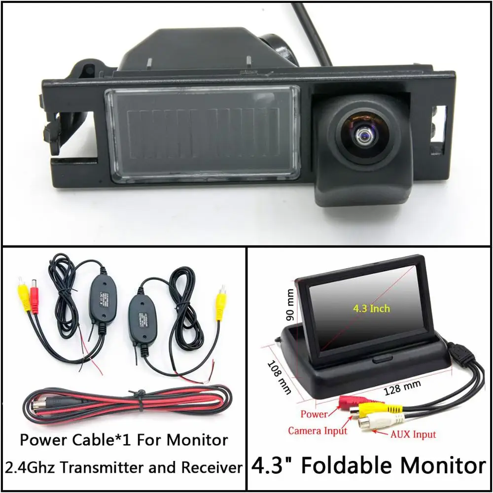 C Wireless 4.3inch F 175 градусов HD камера заднего вида Камера для hyundai Tucson IX35 2005 2006 2007 2008 2009 2010 2011 2012 2013 автомобильный монитор парковки - Название цвета: C Wireless 4.3inch F