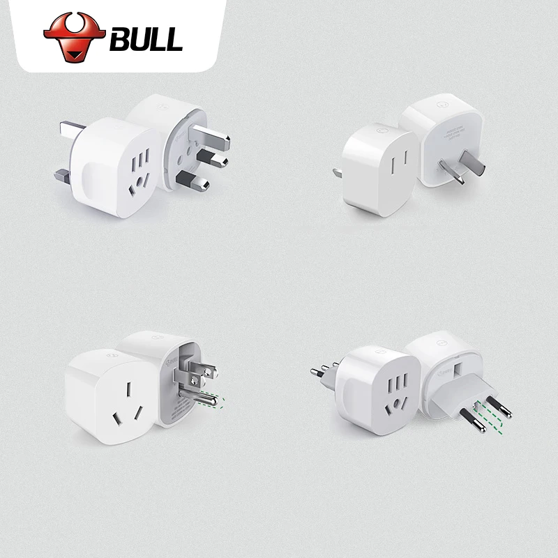 BULL All in One Universal International Plug Adapter 2.1A USB Port World Travel AC Power Charger Adaptor with AU US UK EU | Электроника
