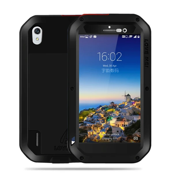 Huawei P7 Three anti- Metal case frame border cover for huawei Protective shell |