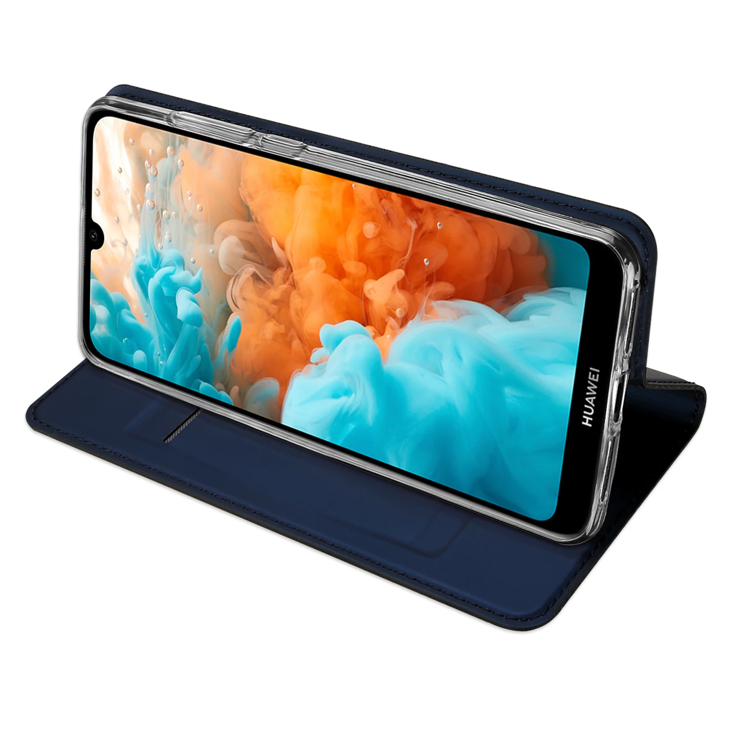 Роскошный чехол книжка из искусственной кожи с откидной крышкой для Huawei Y6 Pro 2019