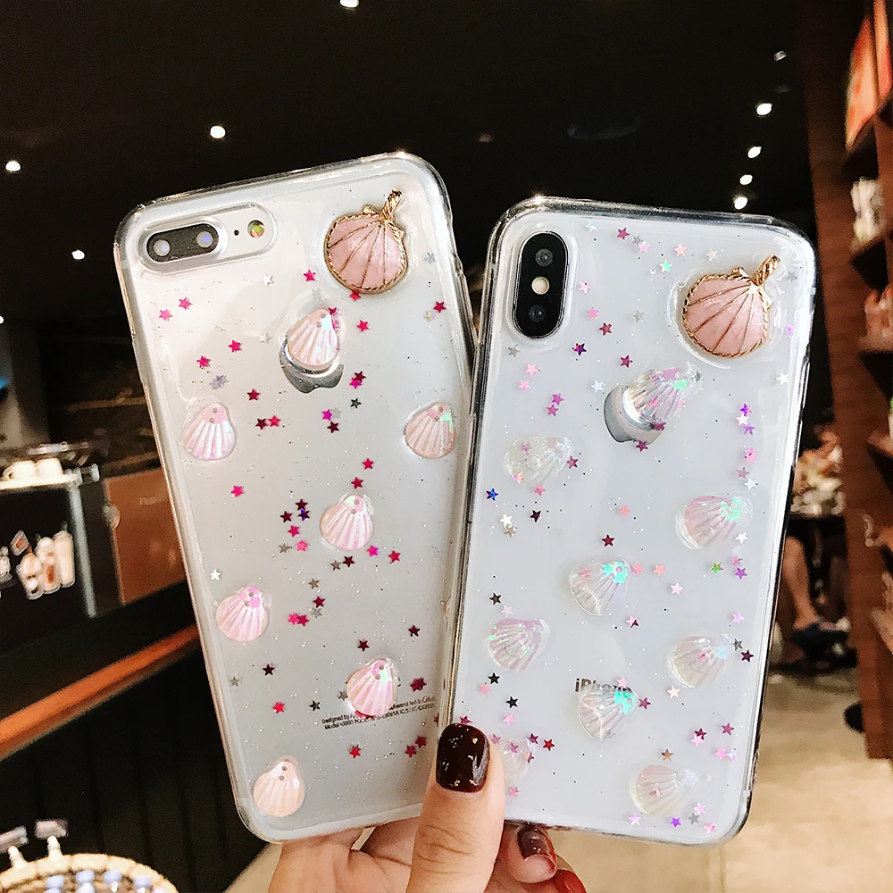 Ascromy для iPhone 8 plus Мягкий силиконовый чехол TPU роскошный бренд блеск 3D Капа 7 Plus 6 S X