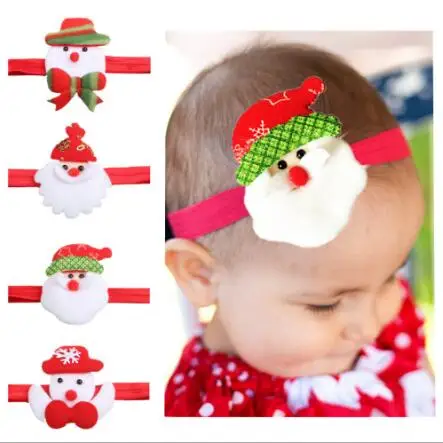 

1pcs 2017 New ON SALE Santa Cartoon Elastic Hair band para Bebe Turban Christmas Headbands Kids Headwear Hair Accessories