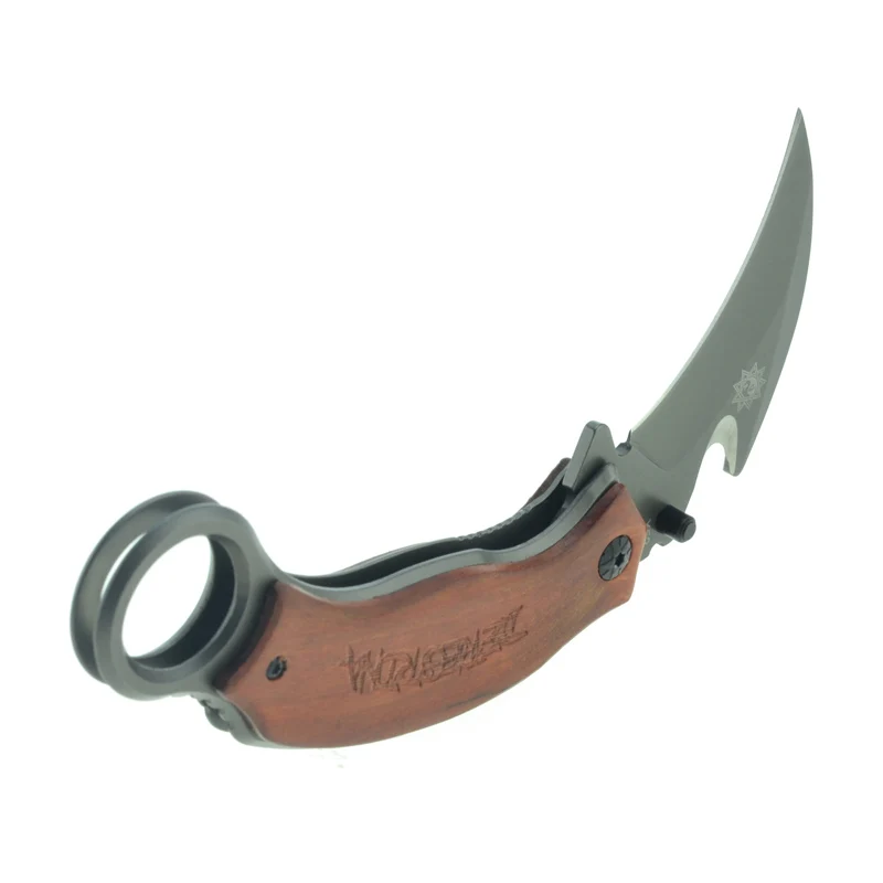 Высокое качество cs go counter strike karambit нож складной тактический охотничий холодный стальной нож с деревянной ручкой EDC инструмент
